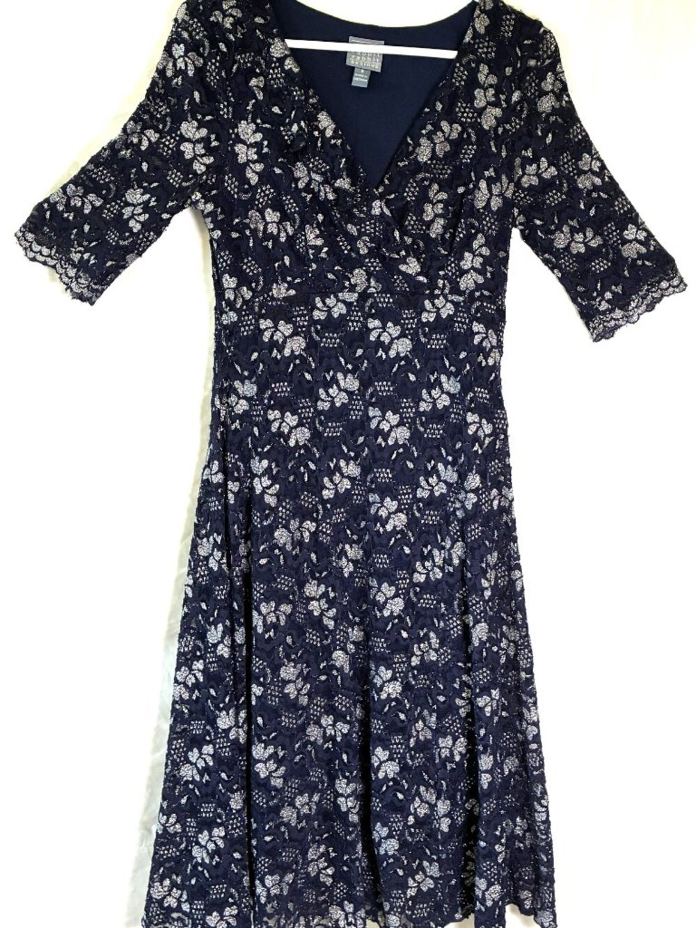 RABBIT DESIGN: Size 8 Black & Silver Dress